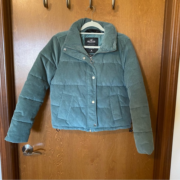 Hollister Jackets & Blazers - Hollister Corduroy Puffer Jacket Teal Size M